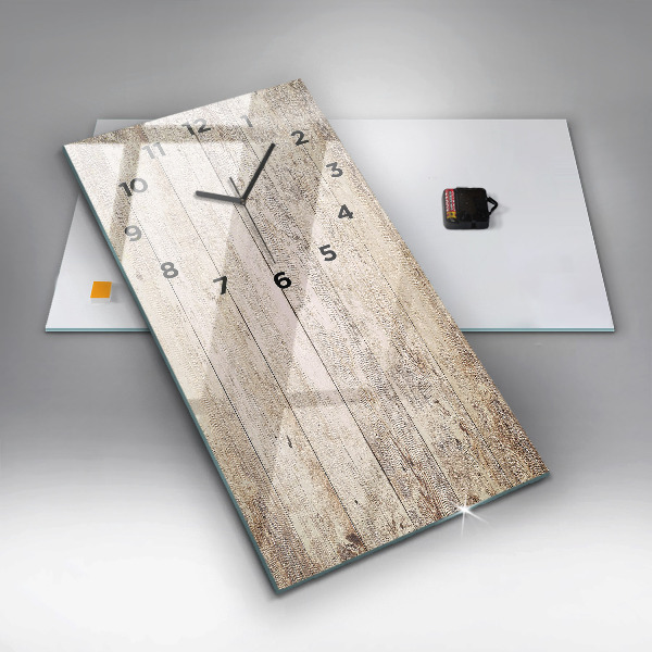 Horloge rectangulaire verticale Panneaux en bois
