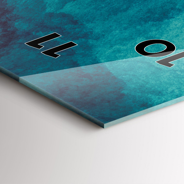 Horloge rectangulaire verticale 'Profondeur d''abstraction'