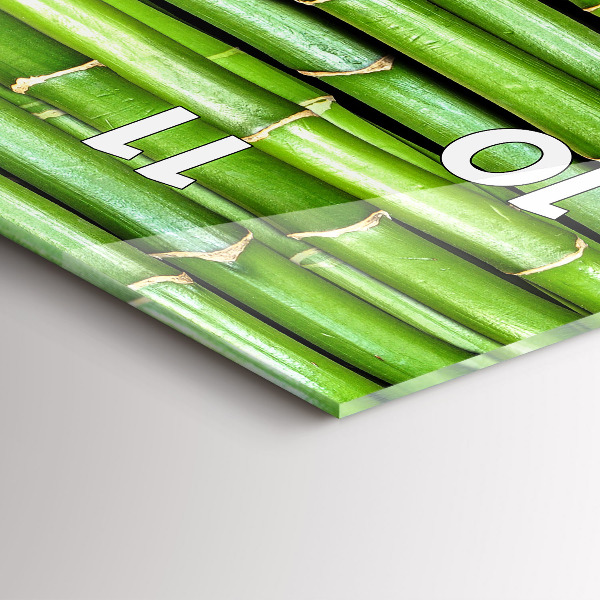 Horloge rectangulaire verticale Bambou asiatique