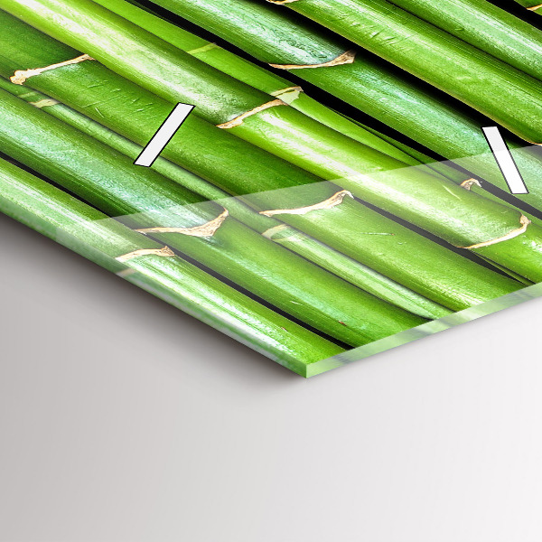 Horloge rectangulaire verticale Bambou asiatique