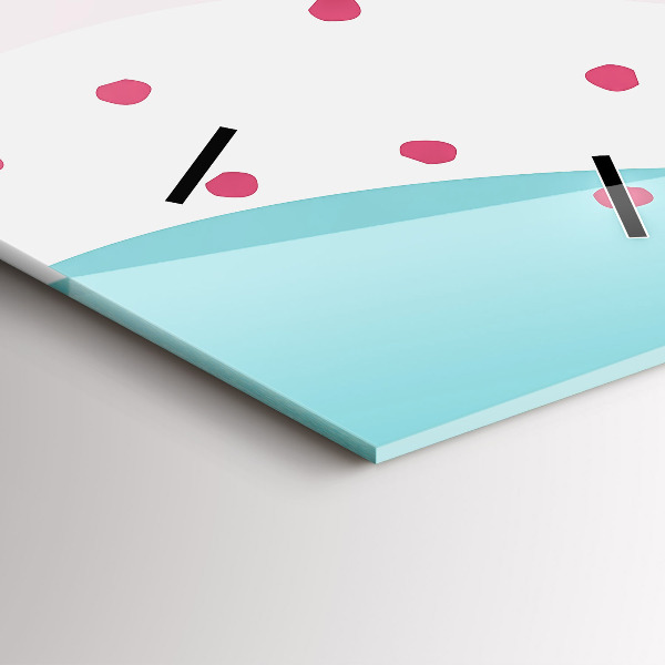 Horloge rectangulaire verticale Abstraction pastel