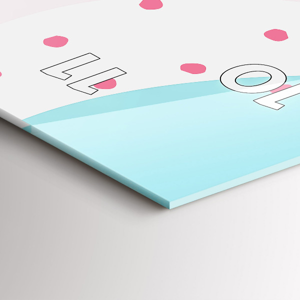 Horloge rectangulaire verticale Abstraction pastel