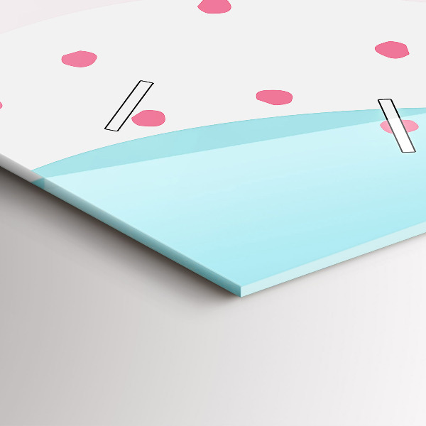 Horloge rectangulaire verticale Abstraction pastel