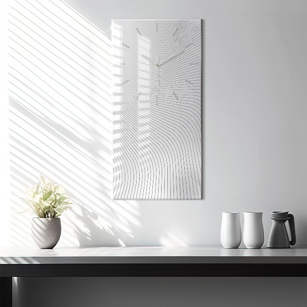 Horloge rectangulaire verticale 'Lignes d''abstraction'