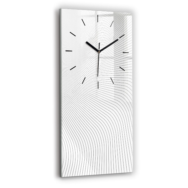 Horloge rectangulaire verticale 'Lignes d''abstraction'