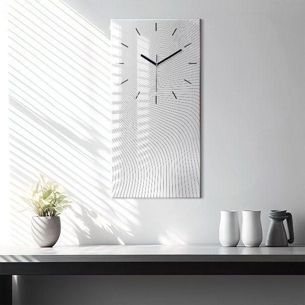 Horloge rectangulaire verticale 'Lignes d''abstraction'