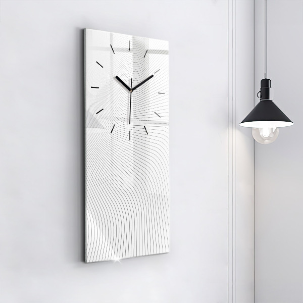 Horloge rectangulaire verticale 'Lignes d''abstraction'
