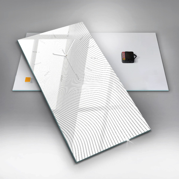 Horloge rectangulaire verticale 'Lignes d''abstraction'