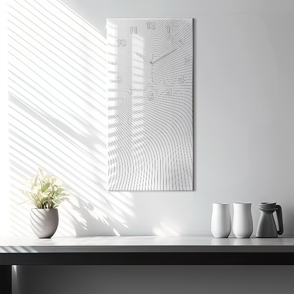 Horloge rectangulaire verticale 'Lignes d''abstraction'