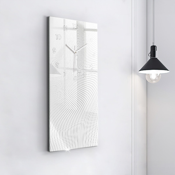 Horloge rectangulaire verticale 'Lignes d''abstraction'