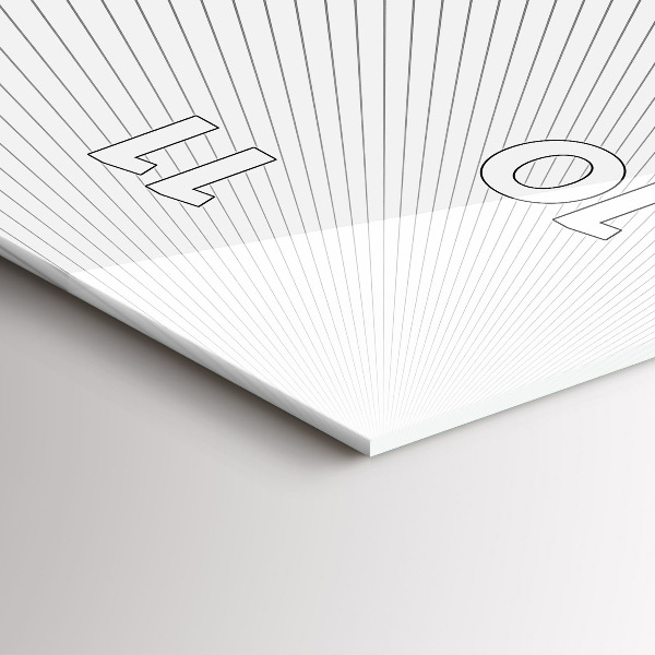 Horloge rectangulaire verticale 'Lignes d''abstraction'