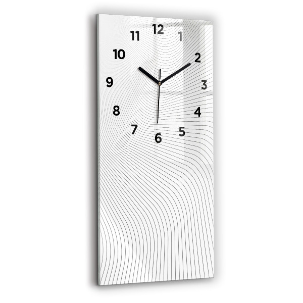 Horloge rectangulaire verticale 'Lignes d''abstraction'