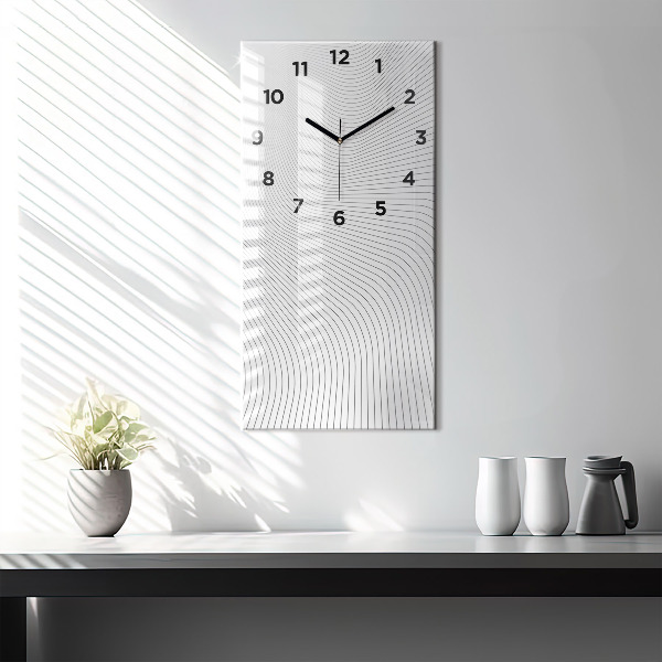Horloge rectangulaire verticale 'Lignes d''abstraction'