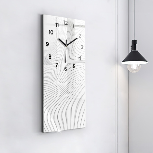 Horloge rectangulaire verticale 'Lignes d''abstraction'