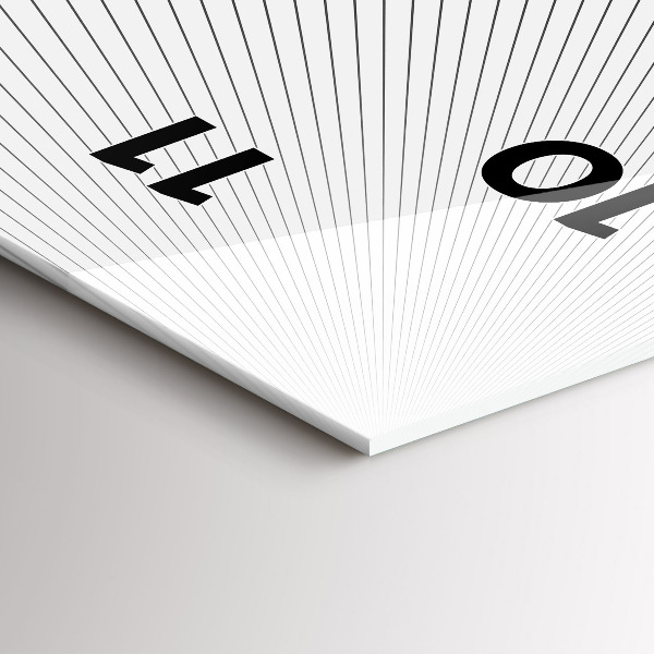 Horloge rectangulaire verticale 'Lignes d''abstraction'