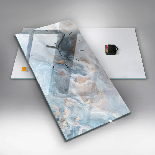 Horloge rectangulaire verticale Motif en marbre