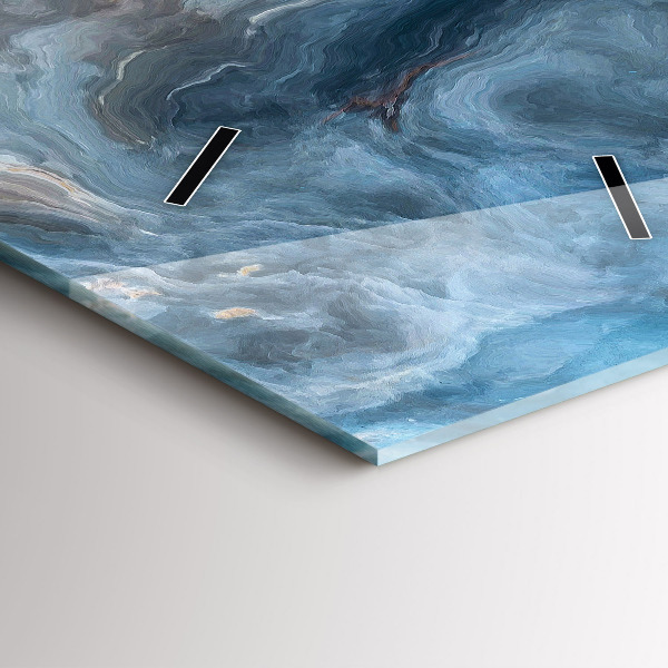 Horloge rectangulaire verticale Motif en marbre