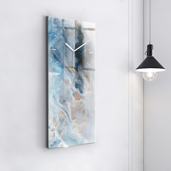 Horloge rectangulaire verticale Motif en marbre