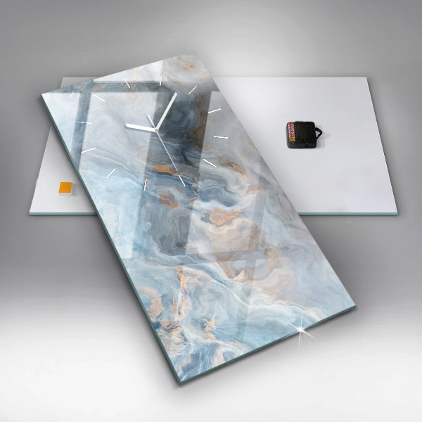 Horloge rectangulaire verticale Motif en marbre