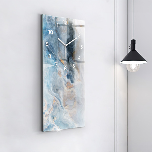 Horloge rectangulaire verticale Motif en marbre