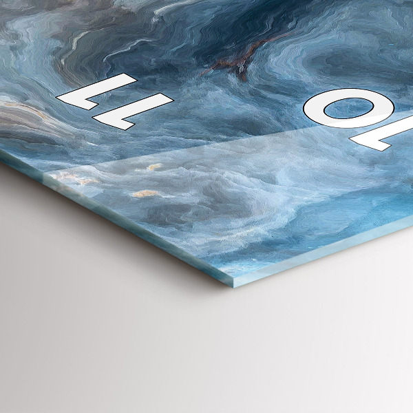 Horloge rectangulaire verticale Motif en marbre