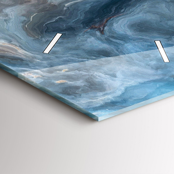 Horloge rectangulaire verticale Motif en marbre