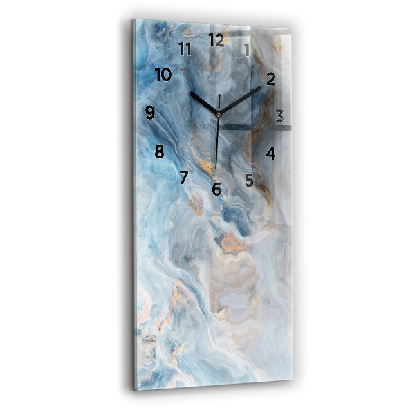 Horloge rectangulaire verticale Motif en marbre