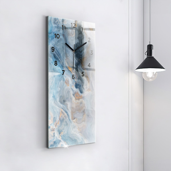 Horloge rectangulaire verticale Motif en marbre