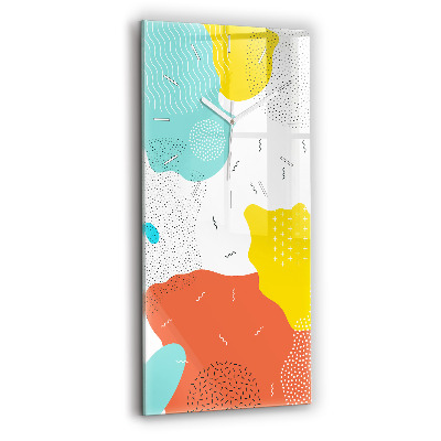 Horloge rectangulaire verticale Abstraction POP