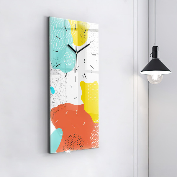 Horloge rectangulaire verticale Abstraction POP