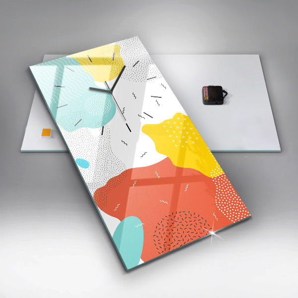 Horloge rectangulaire verticale Abstraction POP