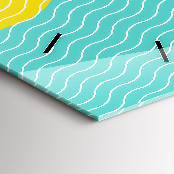 Horloge rectangulaire verticale Abstraction POP