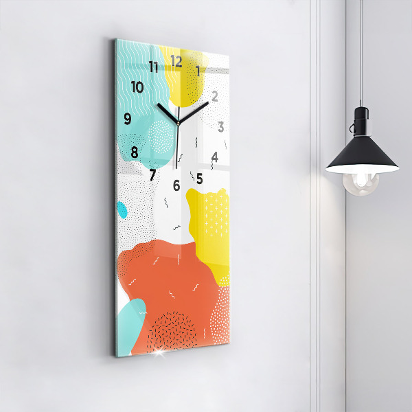 Horloge rectangulaire verticale Abstraction POP