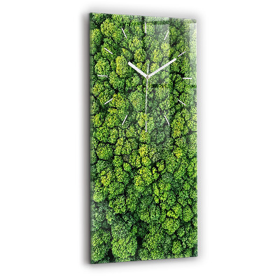 Horloge rectangulaire verticale 'La forêt vue d''en haut'