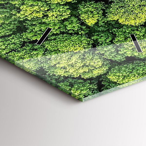 Horloge rectangulaire verticale 'La forêt vue d''en haut'