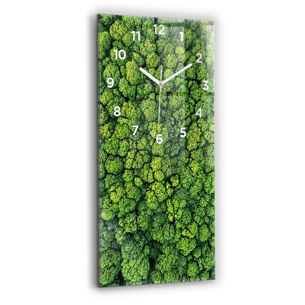 Horloge rectangulaire verticale 'La forêt vue d''en haut'