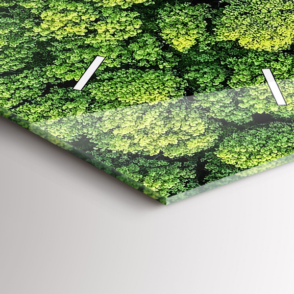 Horloge rectangulaire verticale 'La forêt vue d''en haut'