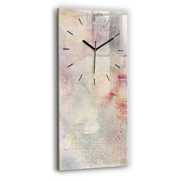 Horloge rectangulaire verticale Abstraction peinte