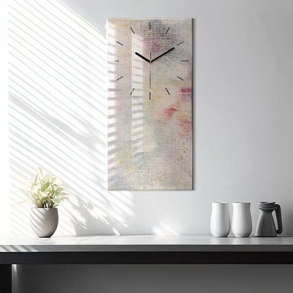 Horloge rectangulaire verticale Abstraction peinte