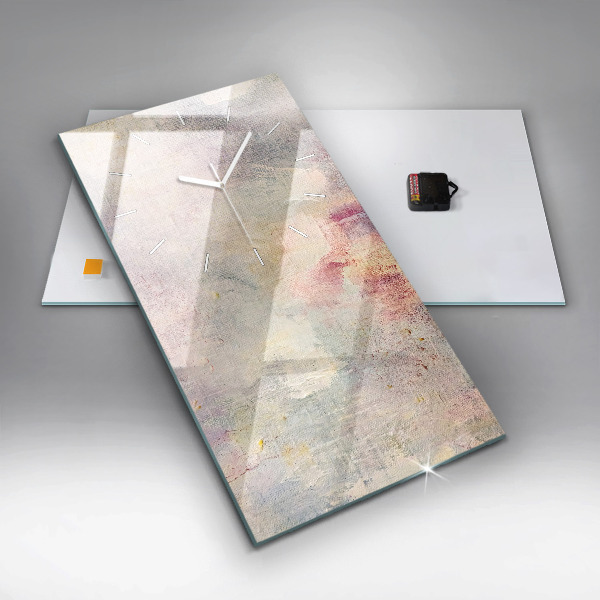 Horloge rectangulaire verticale Abstraction peinte