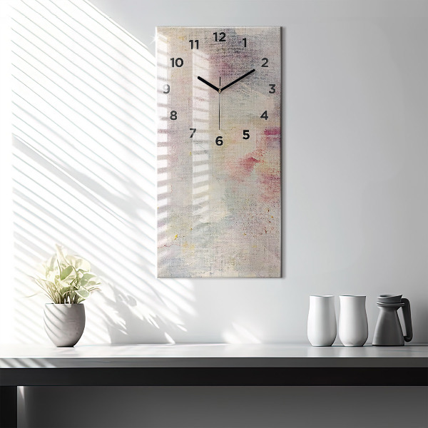 Horloge rectangulaire verticale Abstraction peinte