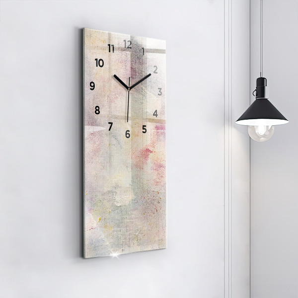 Horloge rectangulaire verticale Abstraction peinte