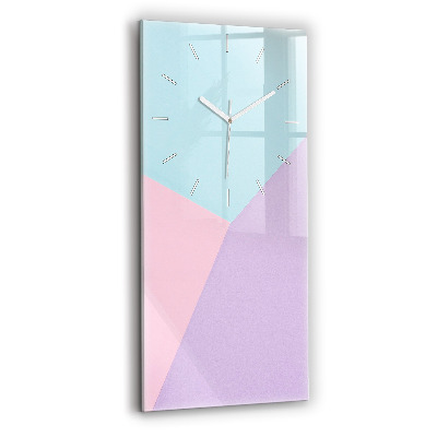 Horloge rectangulaire verticale Motif pastel