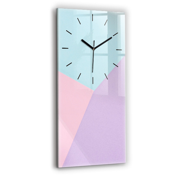 Horloge rectangulaire verticale Motif pastel