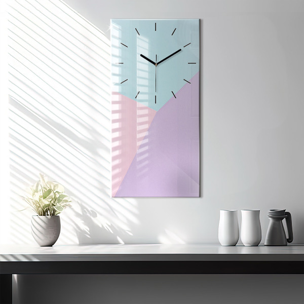 Horloge rectangulaire verticale Motif pastel