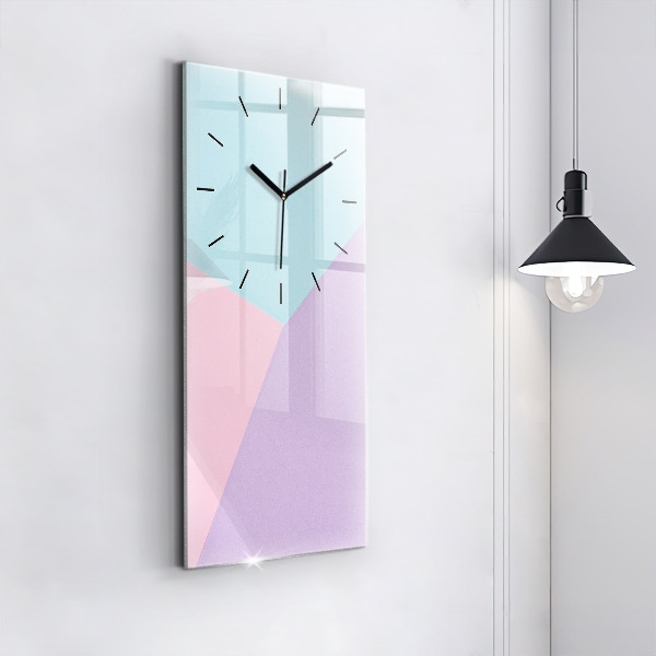 Horloge rectangulaire verticale Motif pastel
