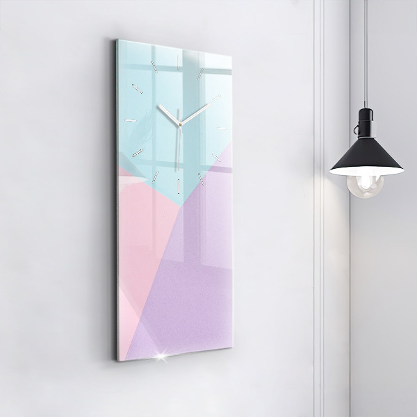 Horloge rectangulaire verticale Motif pastel