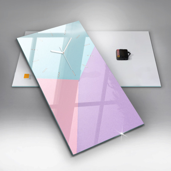 Horloge rectangulaire verticale Motif pastel