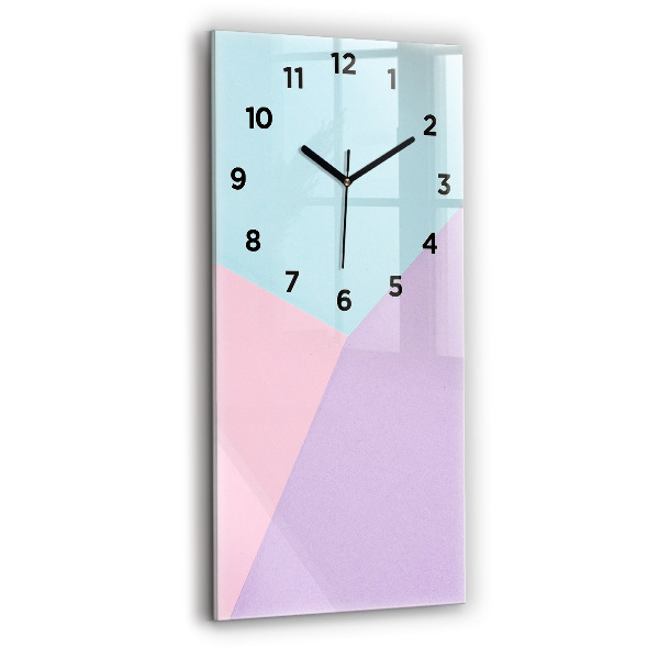 Horloge rectangulaire verticale Motif pastel