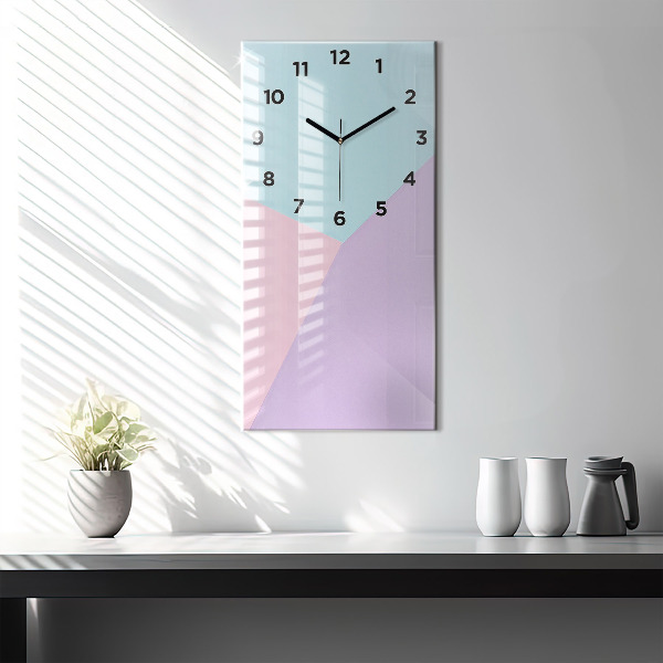Horloge rectangulaire verticale Motif pastel